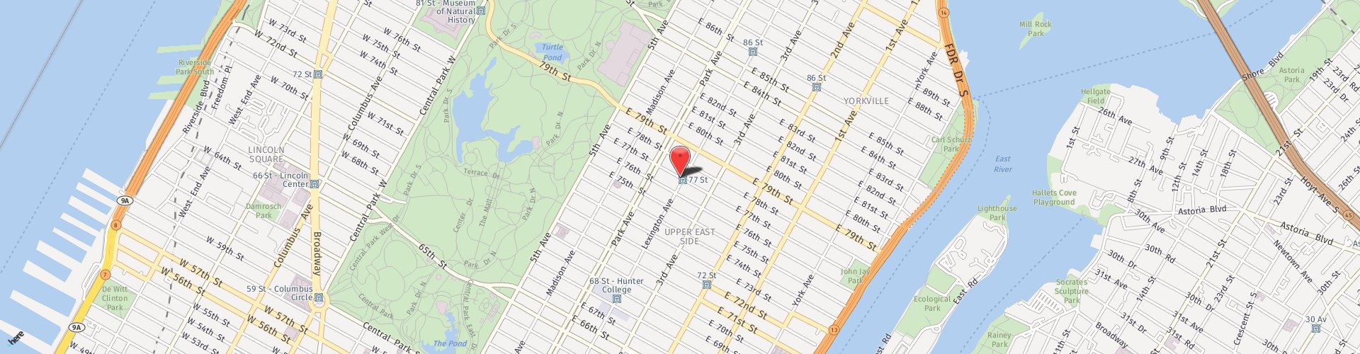 Location Map: 130 East 77th Street New York, NY 10075